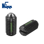 Spring Plungers with thread lock, ball style, slotted, steel K0321.205