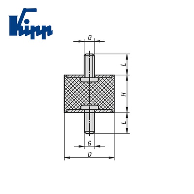 Rubber buffers steel or stainless steel K0566.04002055