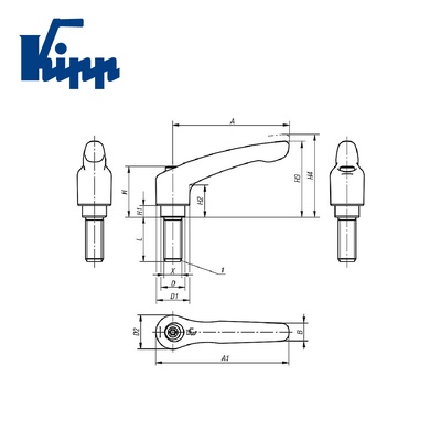 Adjustable Handle K0124.208X40