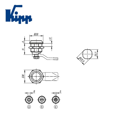 Quarter-turn locks stainless steel K1106.40186