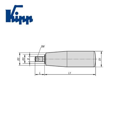 Cylindrical Grips Revolving with hexagon socket K0740.06200520