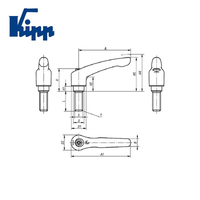 Adjustable Handles K0122.3A41X60