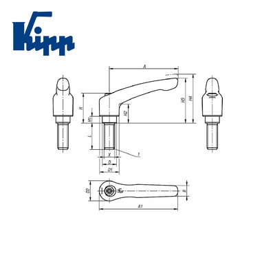 Adjustable Handles K0122.2081X15