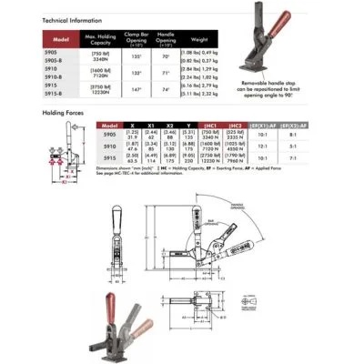 Clamp vertical 5915