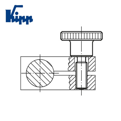 Knurled Thumb Screws in steel K0140.082X25