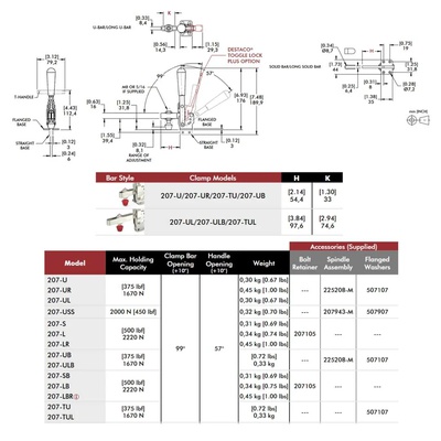 Clamp vertical  207-TUL