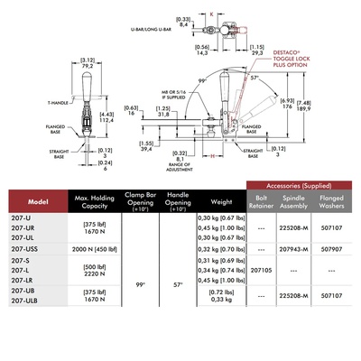 Clamp vertical 207-LR