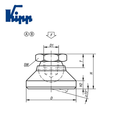 Swivel Feet Style A and B, inch K0395.1A6