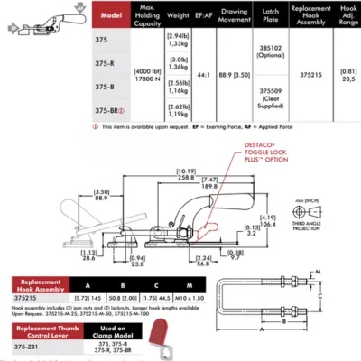 Clamp de gancho 375-R