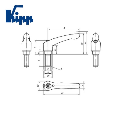 Adjustable Handles  K0122.3101X40