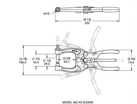 Clamp tipo pinza 482