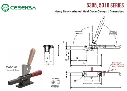 Clamp horizontal 5305