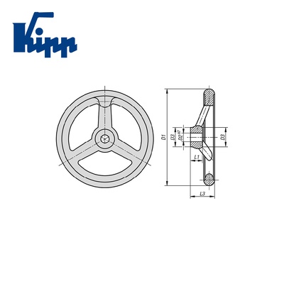 Handwheels gray cast iron  K0671.0080XCN