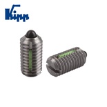 Spring Plungers with thread lock, pin style, slotted, stainless steel K0324.AJ