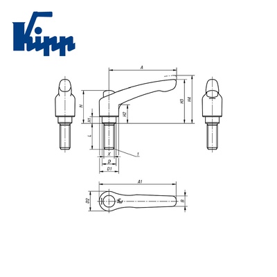 Adjustable Handles Modern Design StyleK0122.92061X25