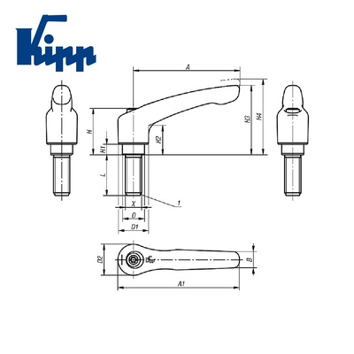 Adjustable Handles K0122.2061X40