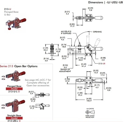 Clamp horizontal 213-USS