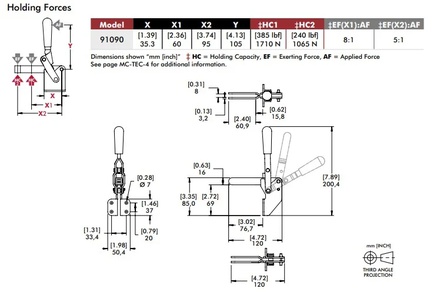 Clamp vertical 91090