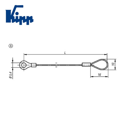 Retaining cable K0367.0200