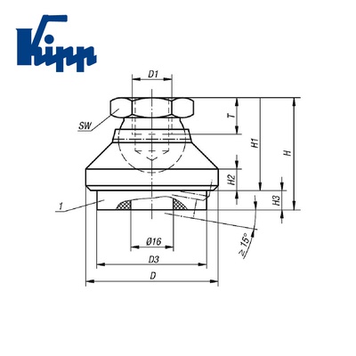 Swivel Feet with vibration absorption K0420.112