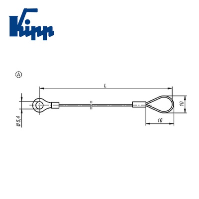 Retaining cable K0367.0150