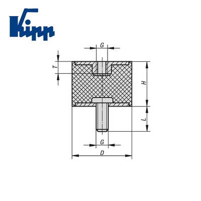 Rubber buffers steel K0568.01501555