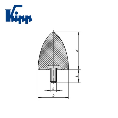 Rubber impact buffers parabolic K0574.02002455