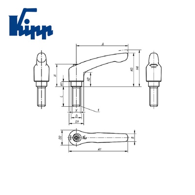 Adjustable Handles K0122.4121X60