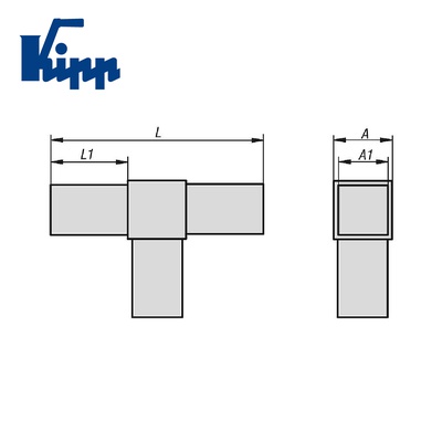 Square tube connectors K0617.1251512