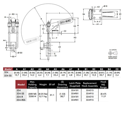 Clamp de gancho 324-SS